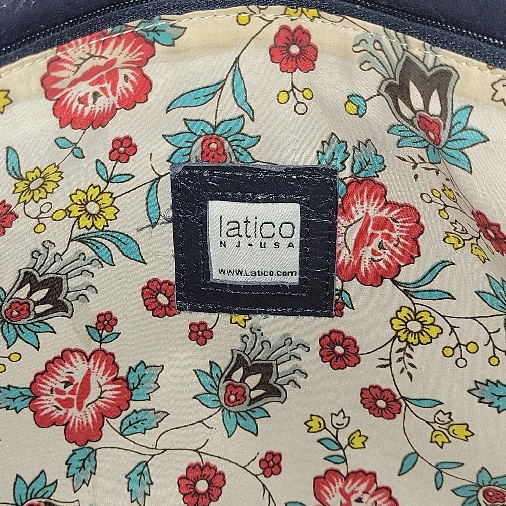 Latico for Anthropologie Leather Navy Tote Bag - Classic Everyday Shoulder Bag - Picture 13 of 13